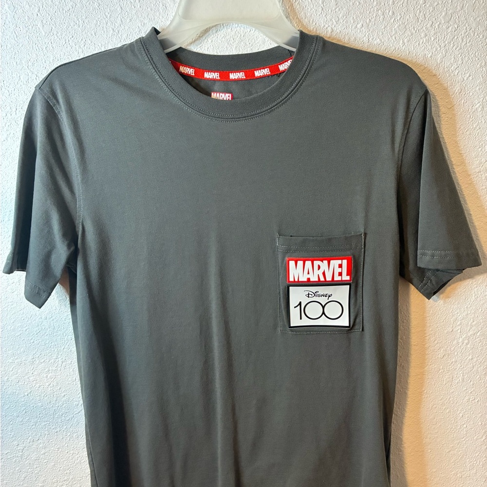 Disney 100th Year Anniversary Marvel Dark Gray Tee